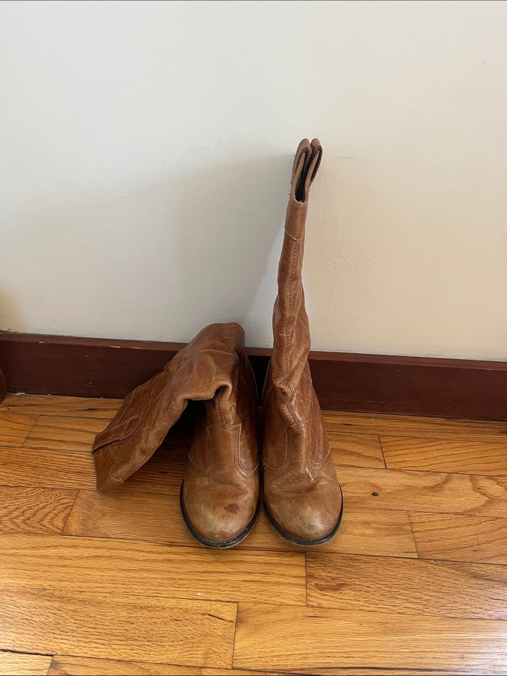 Steve Madden Brown Leather Cowboy Boots